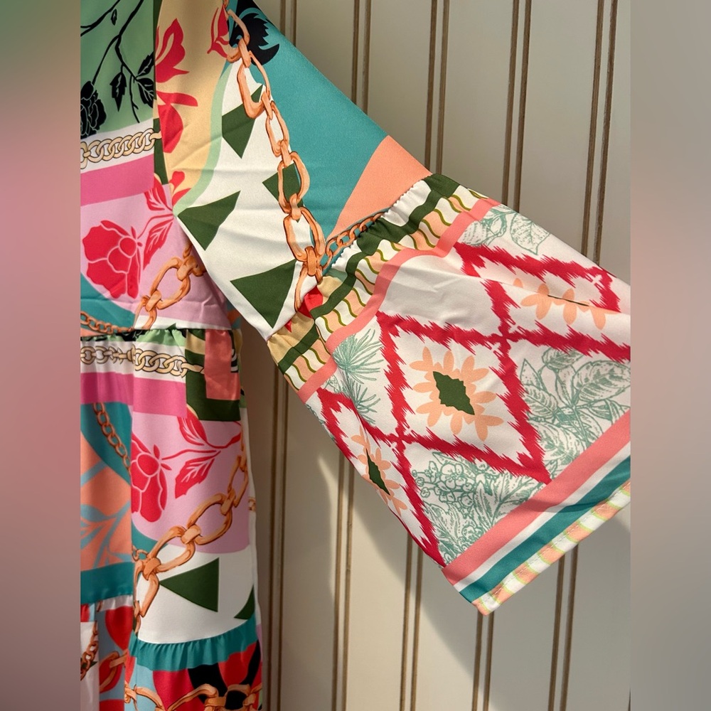 Colorful Patterned Dress - Picture 4 of 6